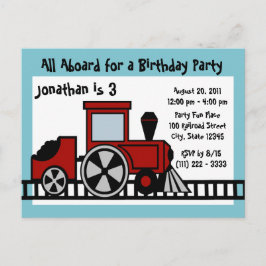 Happy Track Train Postkarte