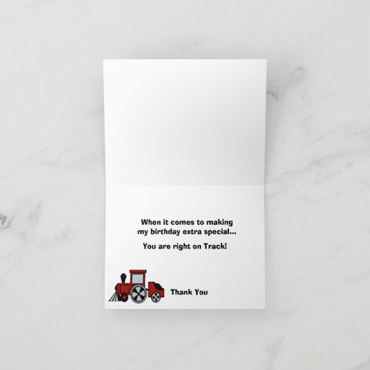 Happy Tracks Choo Dankeskarte (Innenseite)