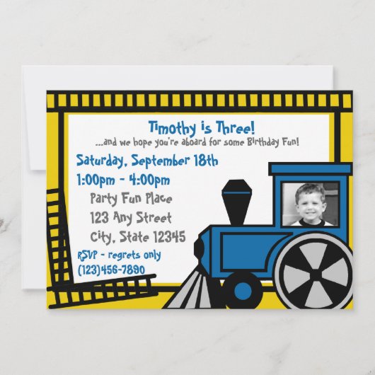 Happy Tracks - Einladung (Vorderseite)