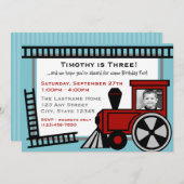 Happy Tracks - Einladung/Rot Einladung (Vorne/Hinten)