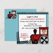 Happy Tracks - Einladung/Rot Einladung (Vorne/Hinten)