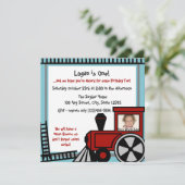 Happy Tracks - Einladung/Rot Einladung (Stehend Vorderseite)