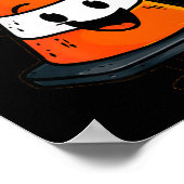 Happy Traffic Cone Look For Man And Woman  Poster (Ecke)