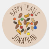 Happy Trails Camping Trail Mix Abschied Rente Runder Aufkleber (Vorderseite)
