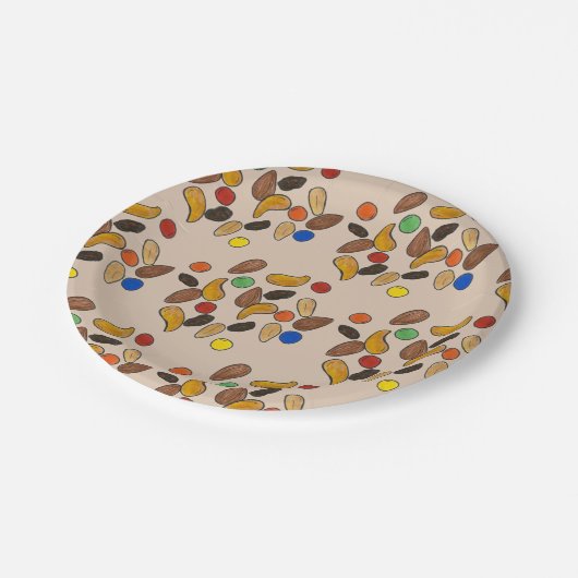 Happy Trails Camping Wandern im Val Piora Pappteller (Schrägansicht)