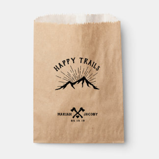 Happy Trails Gastgeschenk Hochzeit DIY Trail Mix Geschenktütchen