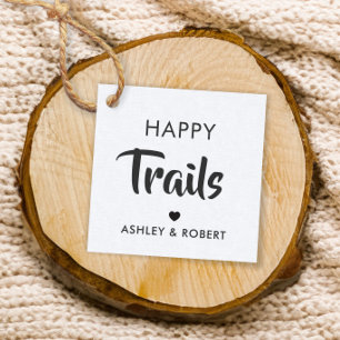 Happy Trails Gift Tag, Nut & Trail Mix Tag, Kraft Geschenkanhänger