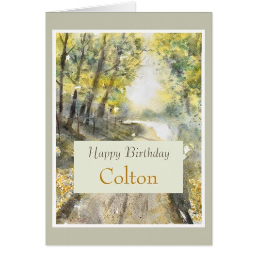 Happy Trails Happy Birthday Personalize Name Card (Vorne)