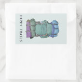 Happy Trails Rechteckiger Aufkleber (Tasche)