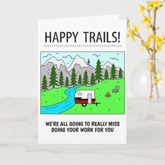 Happy Trails Retirement Card Karte (Gelbe Blume)
