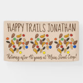 Happy Trails Trail Mix Goodbye Retirement Party Banner (Horizontal)