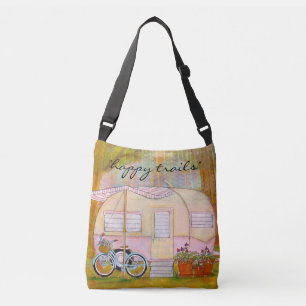 Happy Trails Vintage-Trailer-Tasche Tragetaschen Mit Langen Trägern