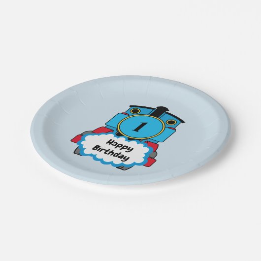 Happy Train Pappteller (Schrägansicht)