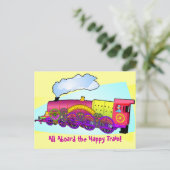 Happy Train Postkarte (Stehend Vorderseite)