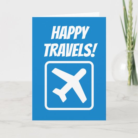 Happy Travels Abschiedskarte Karte (Vorderseite)