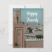 Happy Travels, Vintag Marrakesch, Marokko Feiertagskarte (Vorderseite)