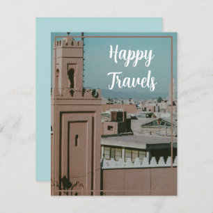 Happy Travels, Vintag Marrakesch, Marokko Feiertagskarte