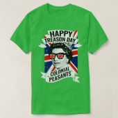 Happy Treason Day Funny Queen Elizabeth 4. Jul T-Shirt (Design vorne)