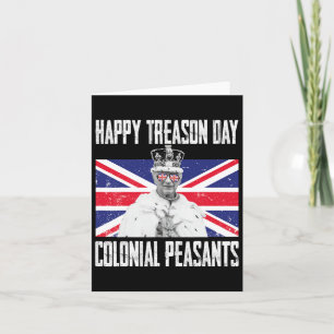 Happy Treason Day King Charles III British Funny 4 Karte