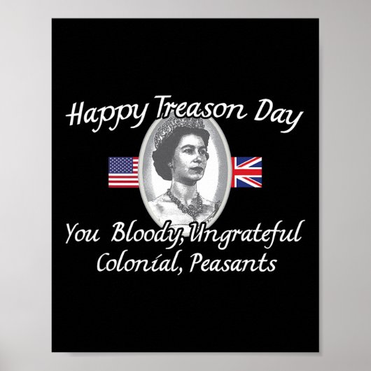 Happy Treason Day King Charles III British Funny 4 Poster (Vorne)