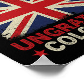 Happy Treason Day Undankbare Colonials 4. Juli Br Poster (Ecke)