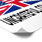 Happy Treason Day Undankbare Colonials Funny Appar Poster (Ecke)