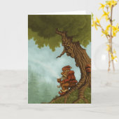 Happy Tree Fantasy Greetcard Karte (Gelbe Blume)