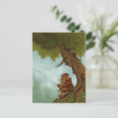 Happy Tree Fantasy Postcard Postkarte (Stehend Vorderseite)