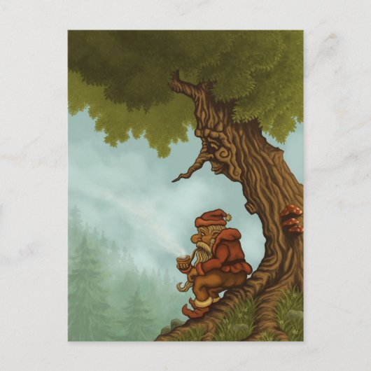 Happy Tree Fantasy Postcard Postkarte (Vorderseite)