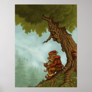 happy tree fantasy poster