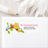 Happy Tree Owls PRINTABLE ADDRESS ETIKETTEN (Insitu)