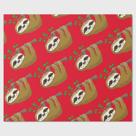 Happy Tree Sloth Geschenkpapier (Flach)