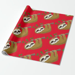 Happy Tree Sloth Geschenkpapier