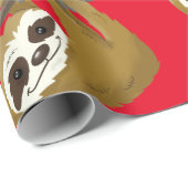 Happy Tree Sloth Geschenkpapier (Rolleneckpunkt)