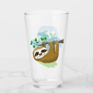 Happy Tree Sloth Glas