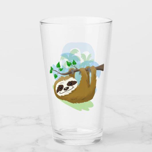 Happy Tree Sloth Glas (Vorderseite)