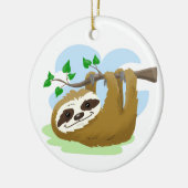 Happy Tree Sloth Keramik Ornament (Links)