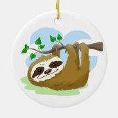 Happy Tree Sloth Keramik Ornament (Hinten)