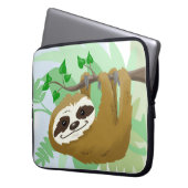 Happy Tree Sloth Laptopschutzhülle (Vorderseite Links)