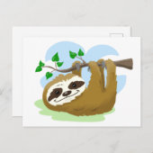 Happy Tree Sloth Postkarte (Vorne/Hinten)