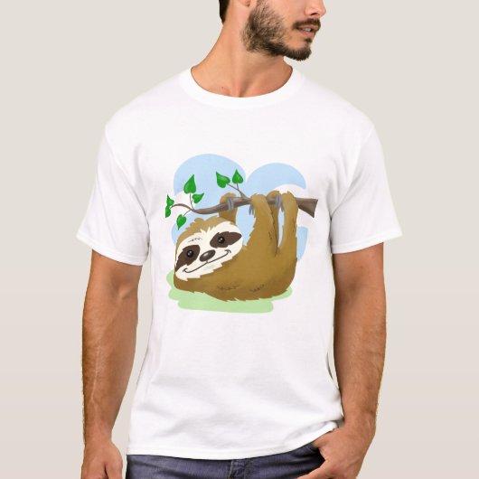 Happy Tree Sloth T-Shirt (Vorderseite)