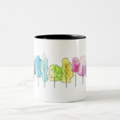 Happy Trees Zweifarbige Tasse (Mittel)