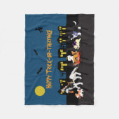 Happy Trick oder Treating! Fleecedecke (Vorderseite)