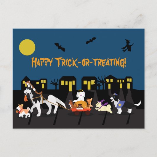 Happy Trick oder Treating! Postkarte (Vorderseite)