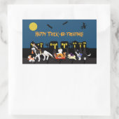 Happy Trick oder Treating! Rechteckiger Aufkleber (Tasche)