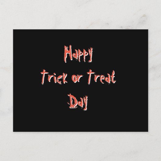 Happy Trick or Tree Day Postkarte (Vorderseite)
