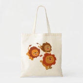 Happy Trio des Niedlichen Cartoon Lions Bag Tragetasche (Vorne)