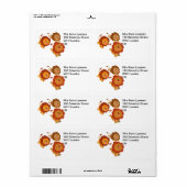 Happy Trio des Niedlichen Cartoon Löwen Label (Vorne)