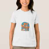 Happy Trio of Playful Corgis Tri-Blend Shirt (Vorderseite)