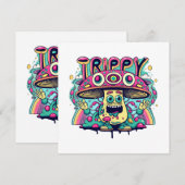 Happy Trippy Mushroom (Vorne/Hinten)